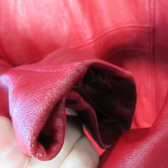 Wilsons Leather Thinsulate Coat Women 1X XL Red Button Front Luxury Genuine 1326 - Picture 4 of 16